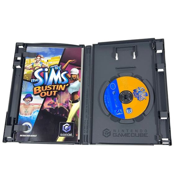 Sims Bustin' Out Nintendo GameCube 2003 Complete Case Manual Disc Video Game - Picture 3 of 4